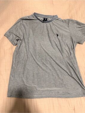 U.S. Polo Assn. Men’s Light Gray Crew Neck Short Sleeve Tee
